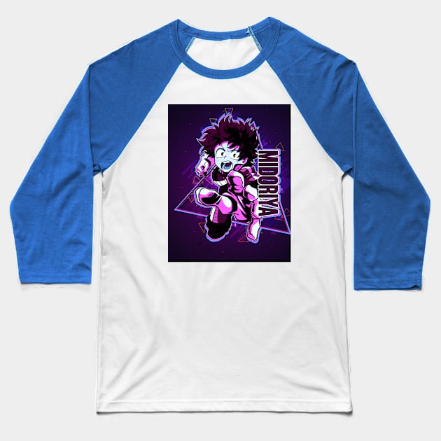 My Hero Academia - Boku No Hero Academia : Midoriya Izuku - "Deku - ultra plus - 80's retro style poster - awesome gift for my hero academia lover & fans Baseball T-Shirt by EhsanStore